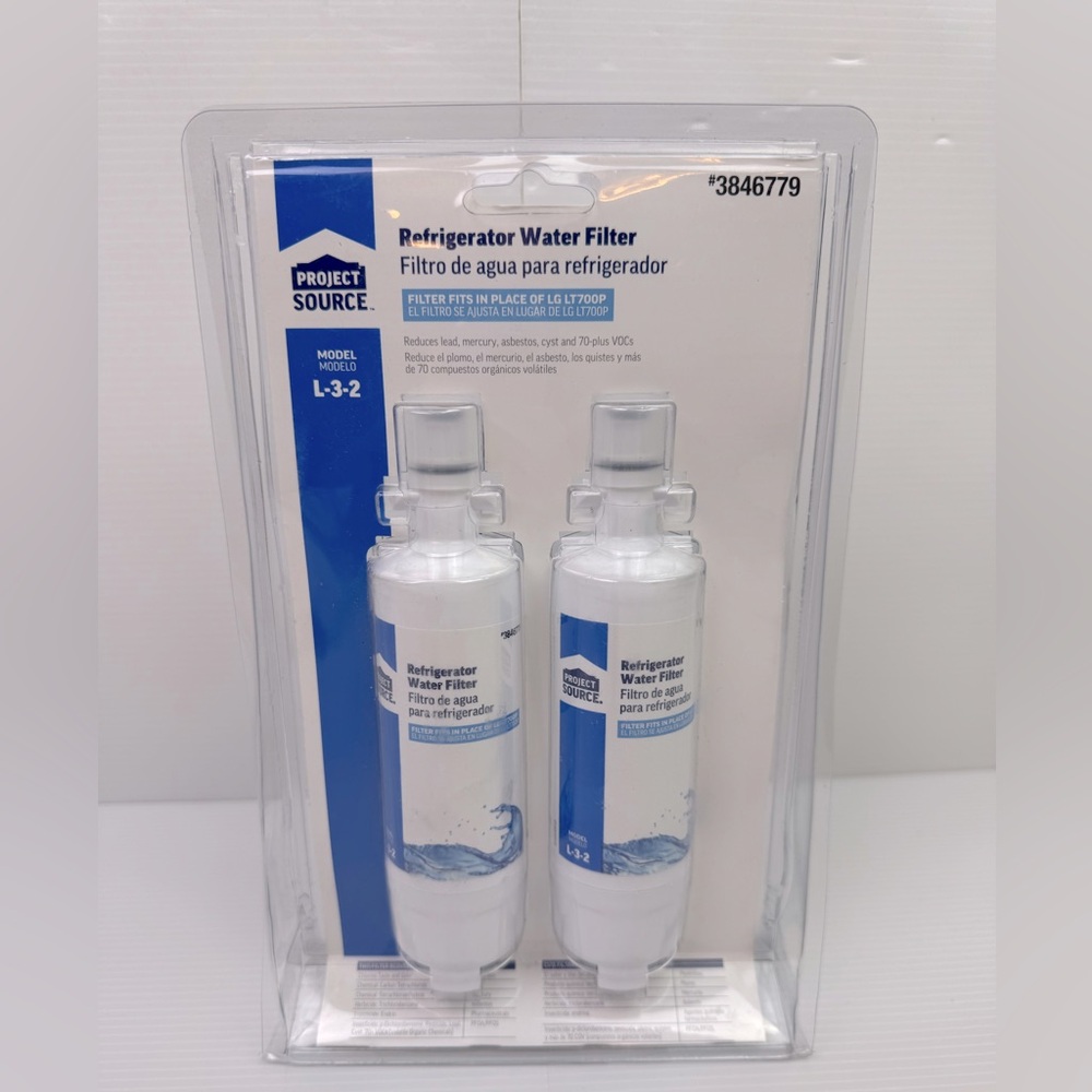 Project Source 6-Month Twist-in Refrigerator Water Filter Fits LG LT700P 2 Pack